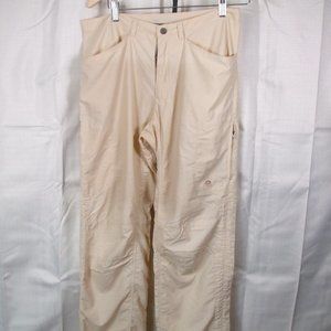 Mountain Hardwear Women’s Cream Nylon Cargo Outdoor Pants Size 10